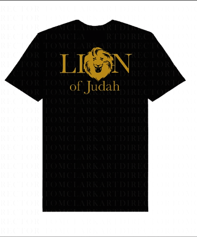 33 items of Black with Gold Rediscover LION Of Judah T-Shirts with Graphic Double Sided Shirts with Tetragrammatron