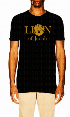 33 items of Black with Gold Rediscover LION Of Judah T-Shirts with Graphic Double Sided Shirts with Tetragrammatron