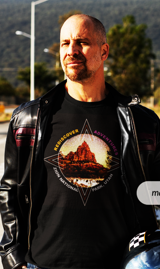 $888 for 28 items with 20 Double Sided + 8 Single Sided Shirts Front + Back Apparel Rediscover Zion National Park Utah Black T-Shirts